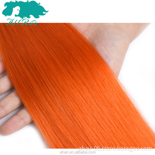 beaudiva orange brazilian hair coloring hot selling 1pc brazilian hair weave bundles 100% human hair shedding free